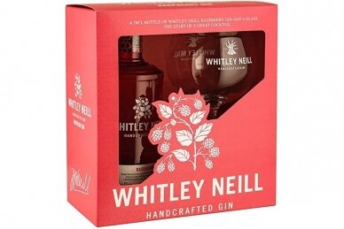 Džinas-Whitley Neill Raspberry + glass 41.3% 0.7L + GB Džinas-Whitley Neill Raspberry + glass 41.3% 0.7L + GB