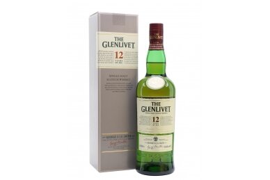 Viskis-Glenlivet 12YO 40% 0.7L + GB