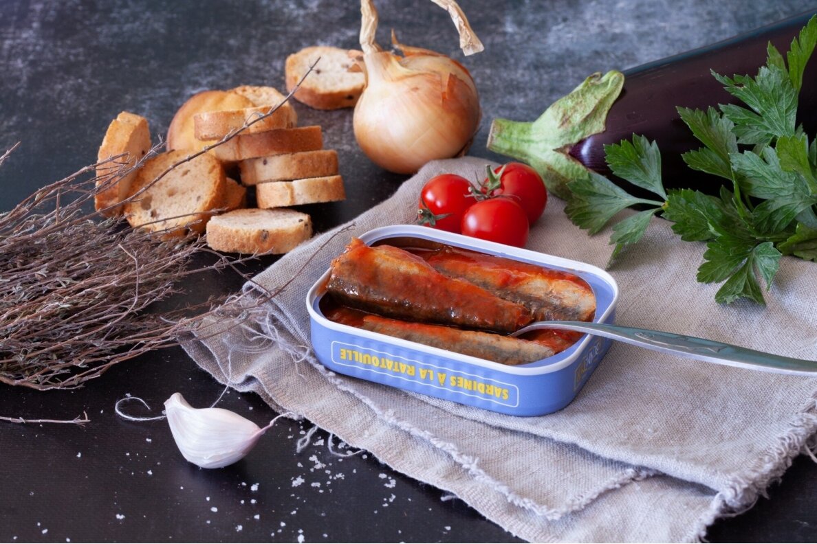 Konservai-LA BONNE MER sardinės a la ratatouille, 115g 1 Konservai-LA BONNE MER sardinės a la ratatouille, 115g 1