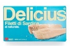 Konservai-Delicius Delicius Sardinės filė, savo sultyse 120g