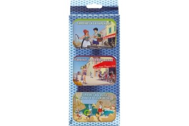 Konservai-LA BONNE MER trijų dėžučių sardinių rinkinys: su alyvuogėmis/pomidorų pad./druska
