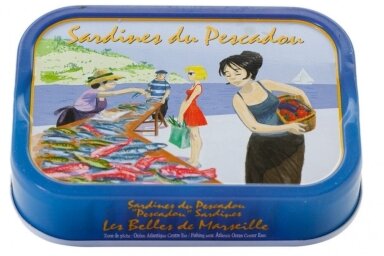 Konservai-LES BELLES DE MARSEILLE sardinės pagal tradicinį žvejų receptą 115g