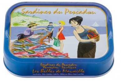 Konservai-LES BELLES DE MARSEILLE sardinės pagal tradicinį žvejų receptą 115g