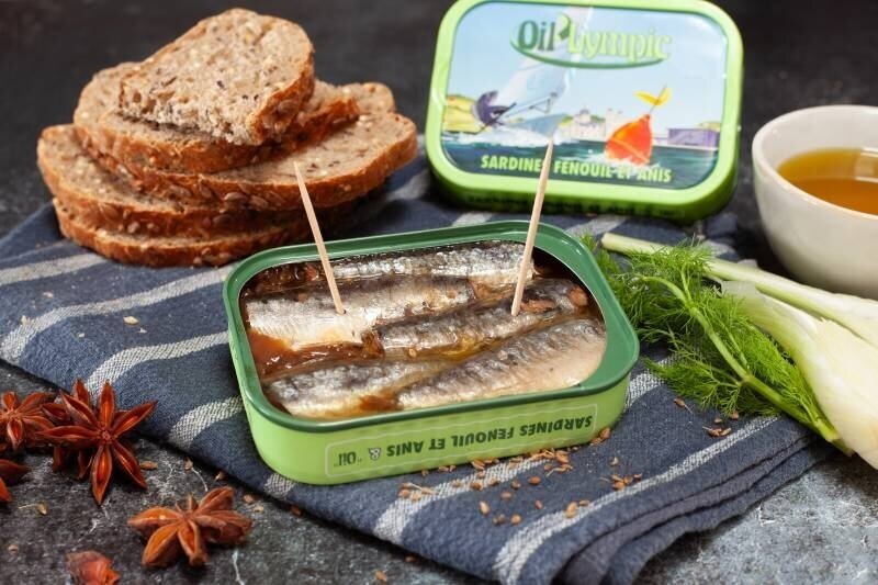 Konservai-LES BELLES DE MARSEILLE sardinės su pankoliais ir anyžiumi 115g 1 Konservai-LES BELLES DE MARSEILLE sardinės su pankoliais ir anyžiumi 115g 1