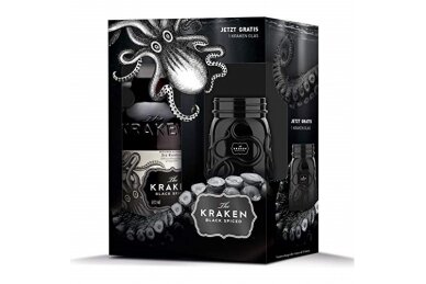Romas-Kraken Black Spiced Rum 40% 0.7L + 1 Glass + GB