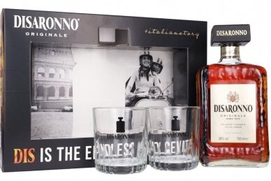 Likeris-Amaretto Disaronno 28% 0.7L + GB + 2 Glass Likeris-Amaretto Disaronno 28% 0.7L + GB + 2 Glass