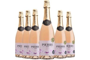 Nealkoholinis putojantis rožinis vynas-Pierre Zéro Rose 0% 4.5L (6 x 0.75L)