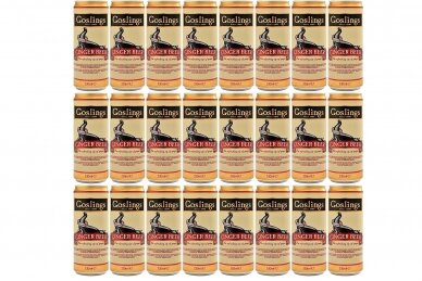 Nealkoholinis gaivusis gerimas-Goslings Ginger Beer 0.33L CAN 24pac D Nealkoholinis gaivusis gerimas-Goslings Ginger Beer 0.33L CAN 24pac D