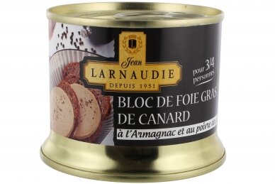 Paštetas-LARNAUDIE anciu kepeneliu foie gras su Armanjaku & pipirais 150g