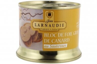 Paštetas-LARNAUDIE anciu kepeneliu foie gras su Sauternes vynu 150g