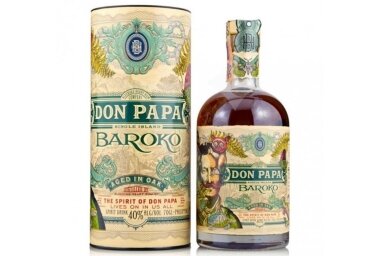 Romas-Don Papa Baroko 40% 0.7L + GB