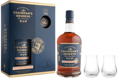 Romas-St. Lucia Chairman's Reserve The Forgotten Casks 40% 0.7L + 2 Glass