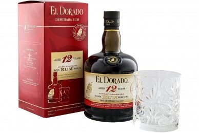 Romas-El Dorado 12YO 40% 0.7L + GB + Glass