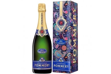 Šampanas-Pommery Champagne Brut Royal Etui Kashmir 12.5% 0.75L + GB Šampanas-Pommery Champagne Brut Royal Etui Kashmir 12.5% 0.75L + GB