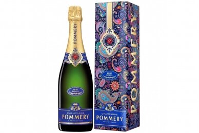 Šampanas-Pommery Champagne Brut Royal Etui Kashmir 12.5% 0.75L + GB Šampanas-Pommery Champagne Brut Royal Etui Kashmir 12.5% 0.75L + GB