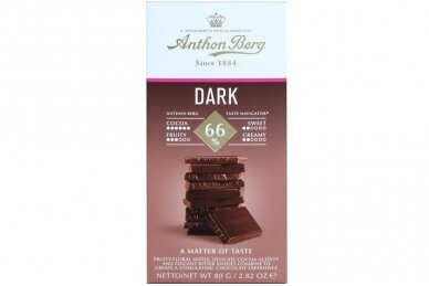 Šokoladas-Anthon Berg Dark Tablet 66% 80g