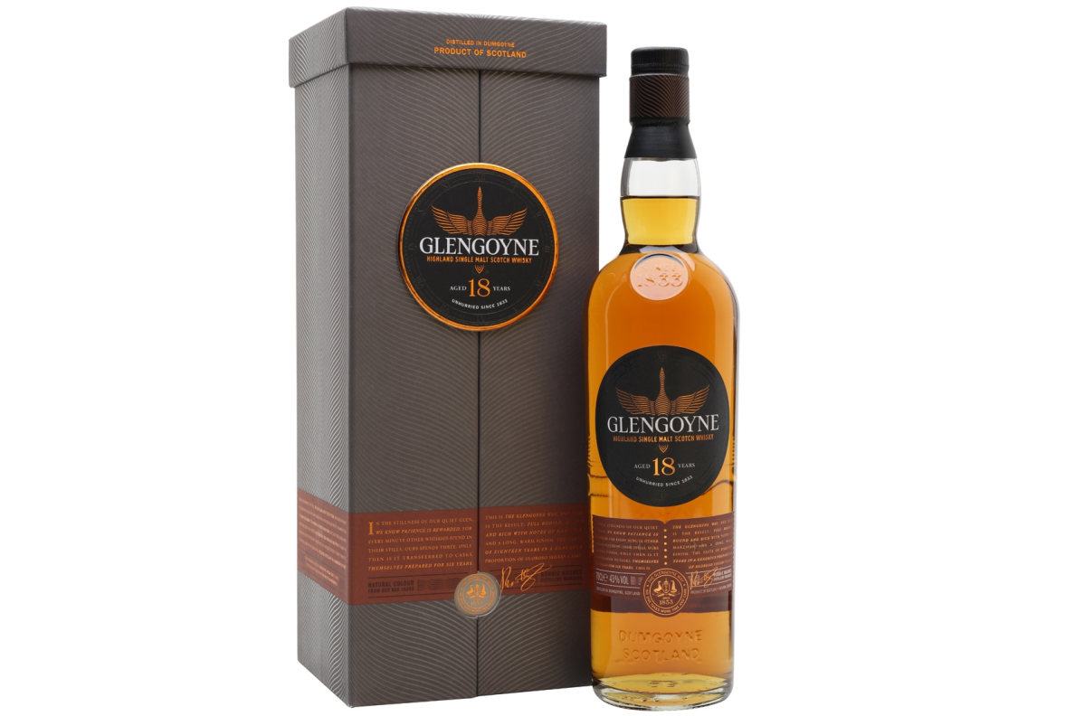 Viskis-Glengoyne 18YO 43% 0.7L + GB Viskis-Glengoyne 18YO 43% 0.7L + GB