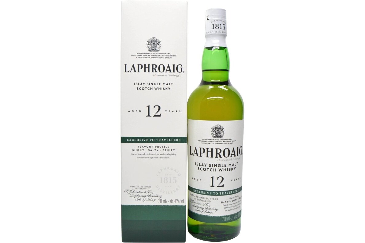 Viskis-Laphroaig 12YO 46% 0.7L + GB