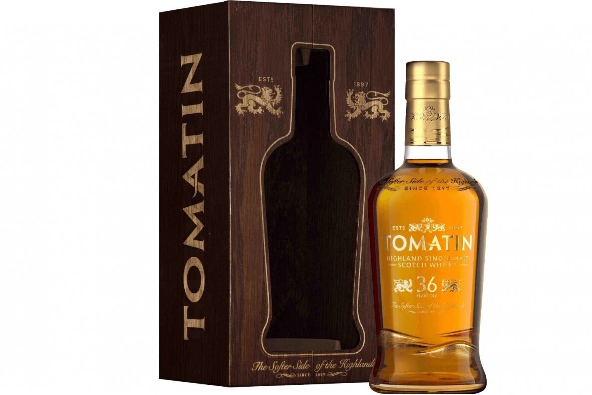 Viskis-Tomatin 36YO 46.2% 0.7L + GB Viskis-Tomatin 36YO 46.2% 0.7L + GB