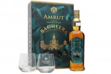 Viskis-Amrut Bagheera Indian Single Malt Whisky Sherry Cask Finish 46% 0.7L + GB + 2 Glass