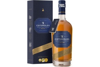 Viskis-Cotswolds Founder's Choice Single Malt Whisky 59.1% 0.7L + GB Viskis-Cotswolds Founder's Choice Single Malt Whisky 59.1% 0.7L + GB