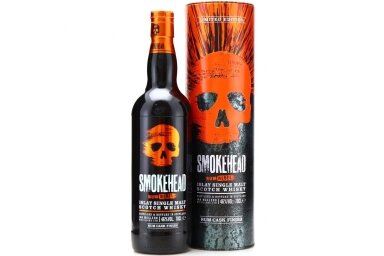 Viskis-Smokehead Rum Cask Rebel 46% 0.7L + GB