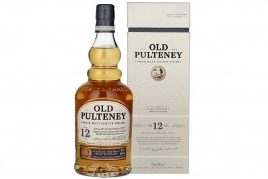 Viskis-Old Pulteney 12YO 40% 0.7L + GB Viskis-Old Pulteney 12YO 40% 0.7L + GB