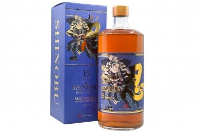 Viskis-Shinobu 15YO Pure Malt Whisky Mizunara Oak Finish 43% 0.7L + GB