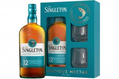Viskis-Singleton of Dufftown 12YO Luscious Nectar 40% 0.7L + GB + 2 Glass