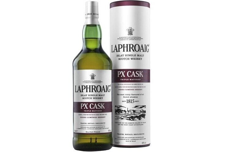 Viskis-Laphroaig PX Cask 48% 1L + GB Viskis-Laphroaig PX Cask 48% 1L + GB