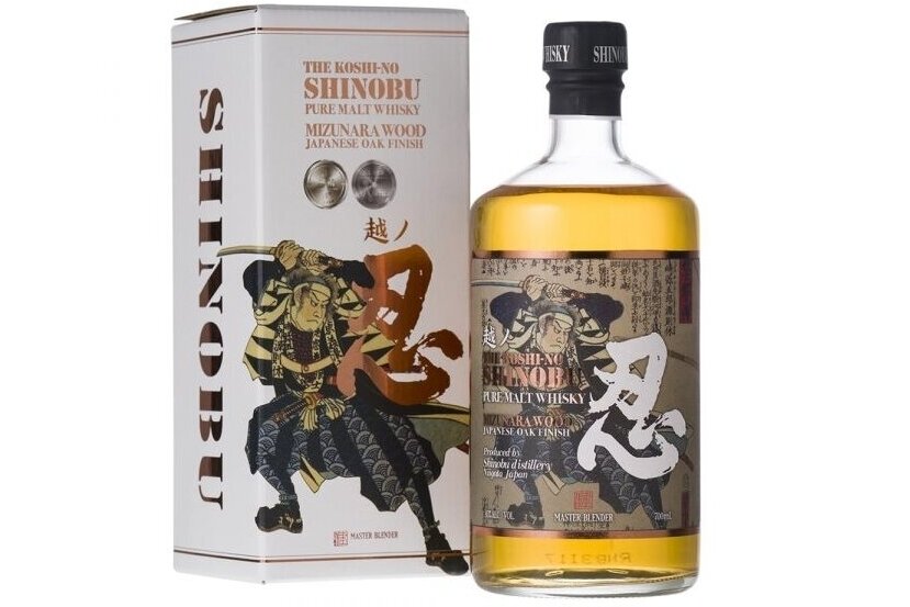Viskis-Shinobu Pure Malt Mizunara Oak Finish 43% 0.7L + GB