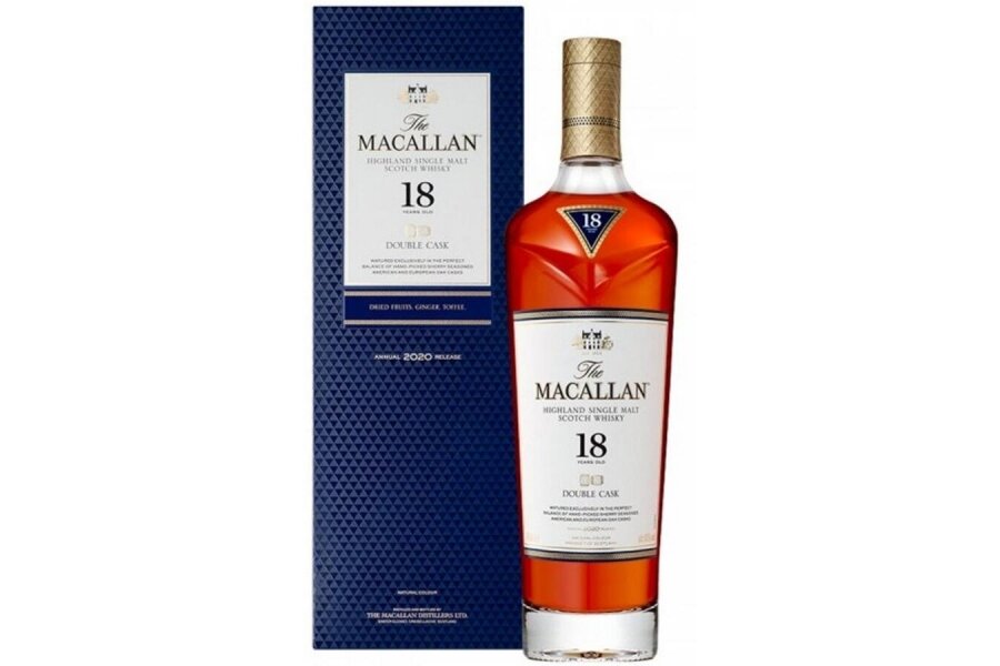 Viskis-Macallan 18YO Double Cask 43% 0.7L + GB